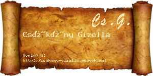 Csákány Gizella névjegykártya