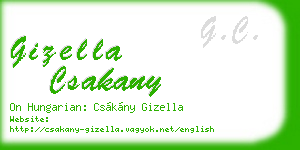 gizella csakany business card